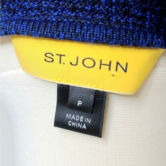 St. John | 🎉HP🎉 Cobalt Blue Wool & Leather Sweater - Picture 4 of 7